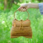 アタバッグ かごバッグ アタ 編まれた 高級 かご バッグ 蓋付き おしゃれ カゴバック 着物 浴衣 バリ島 伝統工芸品