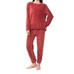  пижама фланель женский зима тянуть over mo Como ko салон одежда длинный рукав комплект длинные брюки одноцветный теплый часть магазин надеты ....