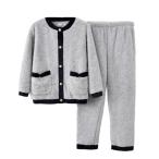  пижама фланель женский весна осень-зима верх и низ в комплекте mo Como ko салон одежда Северная Европа способ Roo z свободно защищающий от холода теплый длинный рукав часть магазин надеты толстый 