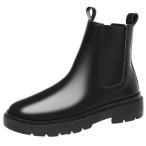  защищающий от холода обувь мужской короткие сапоги со вставкой из резинки Chelsea ботинки бизнес обратная сторона ворсистый обратная сторона боа для взрослых нескользящий выдерживающий износ . дезодорация мягкий 