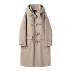 ダッフルコート フード付き チェスターコート メンズ ウール 春秋冬 ロング ダスターコート 防風 防寒 柔らかい 厚手 カジュアル 通勤