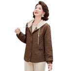ショッピングリモートワークアクセサリー ジャケット ブルゾン レディース カーディガン フード付き 長袖 着痩せ ショート丈 シニア お母さん カジュアル エレガント ゆったり