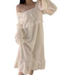 ネグリジェ パジャマ レディース レースのナイトガウン セクシー ロング丈 トップス ルームウェア 可愛い 通気性 カジュアル ガウン