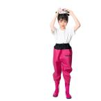 ウェーダー 子供 チェストハイウェーダー レインコート 2点セット 長靴 胴付長靴子供 砂場着 こども オーバーオール 幼児 ジュニア