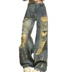  повреждение джинсы G хлеб Vintage Buggy Denim брюки мужской женский для мужчин и женщин casual распорка большой размер свободно 