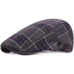 ハンチング帽 メンズ フラットダックビルハット 帽子運転キャップ 54-59CM弾性サイズ3色 鳥打帽 (Color : Blue)