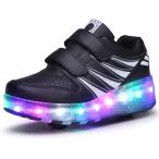  обувь ролик skate одиночный колесо LED водонепроницаемый Night свет батарея привод убирающийся взрослый / детский спорт обувь 