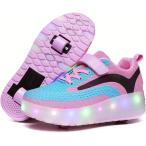  ролик skate двойной колесо LED водонепроницаемый свет USB зарядка TPR + PU подошва верхний удален возможный колесо 