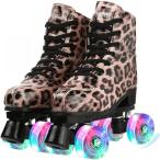  ролик skate kwado skate леопардовая расцветка роликовые коньки ролик лезвие взрослый Kids детский светится колесо Junior спорт 
