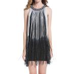 ワンピースレディースフリンジ上品キ...