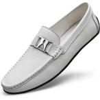 ローファーモカシンメンズ軽量本革手...