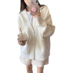 レディース ニット カーディガン ロング丈 長袖 秋服 オーバーサイズ おしゃれ ニットソー コート ゆったり セーター トップス 秋冬春