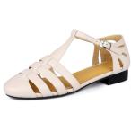 レディース グルカサンダル 牛革 フラットサンダル グラディエーターサンダル ローヒール 編み込みサンダル カメサンダル 革靴 夏