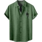 アロハシャツシャツメンズ半袖夏服フ...