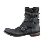 エンジニアブーツ 22-29.0cm メンズ レディース ベルト飾り ショートブーツ ドレープ ジッパー付 ウェスターブーツ ローヒール