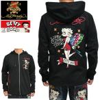 ショッピングhardy Ed Hardy エドハーディー ベティブープ BED-2509 天竺 ジップパーカー トップス ベティちゃん メンズ