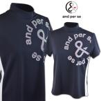 アンパスィ 半袖ハイネックシャツ ゴルフウェア レディース 春夏用 紺 L LL afs9565v9-30