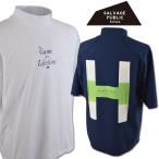 サルベージパブリックコレパ 半袖ハイネックシャツ ゴルフウェア メンズ 春夏用 白 紺 S M L svks5030