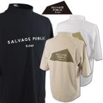 サルベージパブリックコレパ 半袖ハイネックシャツ ゴルフウェア メンズ 春夏用 白 黒 ベージュ S M L LL svks5031