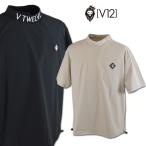 V12 半袖プルオーバー ゴルフ ゴルフウェア WESTY MOCK メンズ 春夏用 黒 ベージュ M L LL v122510mk10