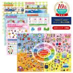 ショッピングお風呂 小学校受験 お風呂ポスター 知育 モンテッソーリ 【学ぶ習慣が身に付く！シリーズ】ルーティン博士の学習塾（４枚セット）
