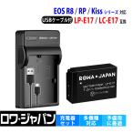 キヤノン対応 Canon対応 LP-E17 互換 バッテリーパック + LC-E17 互換 USB 充電器 セット ロワジャパン