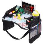innokids チャイルドトレイ ベビーテーブル お絵かきテーブル 食事遊び 車載収納 メッシュポケット　座席サイドテーブル　おもちゃ収納ポケ