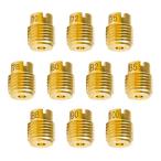 10個 メインジェット セット 丸型/大 #70-#100 全ネジ型大タイプ OKO KOSO CVK PE PWK PE型キャブレターなどに適