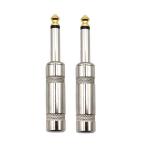 [2 шт. комплект ] стерео стандарт штекер 6.35mm монофонический phone штекер соединительный кабель собственное производство монофонический мужской собственное производство коннектор [ распорка + распорка ]2 шт. комплект 