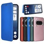 Nothing Phone (1) / Nothing Phone (3a) スマホケース カバー 手帳型 薄型 カーボンデザイン TPU 保護バンパー カード収納 ナッシングフォン