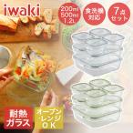 iwaki イワキ 耐熱ガラス保存容器 7点