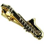 MG-M ネクタイピン ユニーク サックス SAX 楽器 ゴールド (ゴールド)