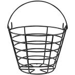 Crestgolf ボール かごゴルフかご 50ボールゴルフ練習用 ボールケース 収納バスケット ゴルフボール (ブラック 16x21cm)