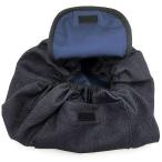 デニム コスメポーチ 丸型 巾着 マジック トラベルポーチ 化粧ポーチ 全開 風呂敷タイプ 弁当袋 お弁当ポーチ