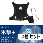 ショッピング氷嚢 【在庫あり 即納】2着組 FREEZE TECH ペルチェ 氷撃+ 充電式氷嚢ベスト W001 BK フリー LIDEF 熱中症対策 バイク ゴルフ