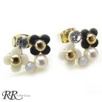 ピアス フラワー パール ストーン ピアス 白黒 モノトーン フラワー 贅沢 個性 ピアス お花 華やか 上品 可愛い