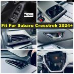 【並行輸入品】窓ガラスリフト / ウォーターカップ ホルダー / エアコン 吹き出し口カバー トリム スバル クロストレック 2024年式 車用 ブラック インテリ