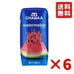 お試し ウォーターメロン 180ml 6本 HARUNA(ハルナ) CHABAA(チャバ) 100%ジュース タイ フルーツジュース スイカジュース 送料無料
