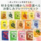 夢フル 選べる20袋 ポップコン フレーバー フライドポテト シーズニング パウダー 全15種 お試し 小分け 3g バラエティセット のり塩 醤油バター 送料無料