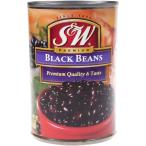 ブラックビーンズ S&amp;W 425g 12缶 アメリカ 黒いんげん豆 缶詰 ４号缶 Black Beans 豆加工品 キャッサバ アジアン食品 協同食品