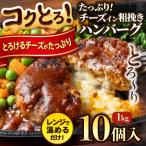 チーズインハンバーグ 冷凍 1kg 10個入 肉汁溢れる ジューシー 柔らか チーズイン ハンバーグ 業務用 お弁当 おかず 冷凍食品 お惣菜 レンジ調理 送料無料