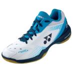 (ヨネックス) YONEX バドミントンシューズ パワークッション65Z ホワイト/オーシャンブルー