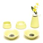 o.... ... предметы для домашнего буддийского алтаря 8 позиций комплект керамика желтый для домашних животных 