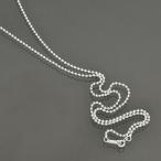  колье цепочка серебряный 925 cut мяч цепь ширина 2.0mm длина 70cml. серебряный Silver аксессуары женский мужской 
