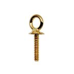 [1 шт продажа ] есть .. детали 18 золотой желтое золото жемчуг для рым-болт 2.0mm тарелка диаметр провода 0.70mm круг can ... модель бисер lK18YG драгоценный металл 