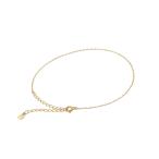 アンクレット チェーン 18金 イエローゴールド ふんわりロング小豆チェーン 幅1.0mm 長さ24cm｜鎖 K18YG k18 18k 貴金属 レディース メンズ