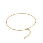  ножной браслет цепь 18 золотой желтое золото маленький бобы цепь ширина 1.7mm длина 24cml.K18YG k18 18k драгоценный металл ювелирные изделия женский мужской 