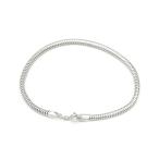 Yahoo! Yahoo!ショッピング(ヤフー ショッピング)ブレスレット チェーン シルバー925 スネークチェーン 幅3.0mm 長さ17cm｜鎖 銀 Silver アクセサリー レディース メンズ