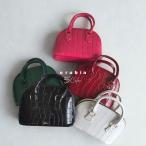 ショッピングエナメルバッグ ミニバッグ PU フェイクレザー エナメル ハンドバッグ ショルダー カラフル クロコダイル柄 2WAY カジュアル ちょこっとバッグ