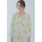 ナルエー　ワンピース　ネグリジェ　秋冬　８分袖　スムース素材　シトラスレモン　とろけるような肌触り　ナイティ　ブルー　11032　セール